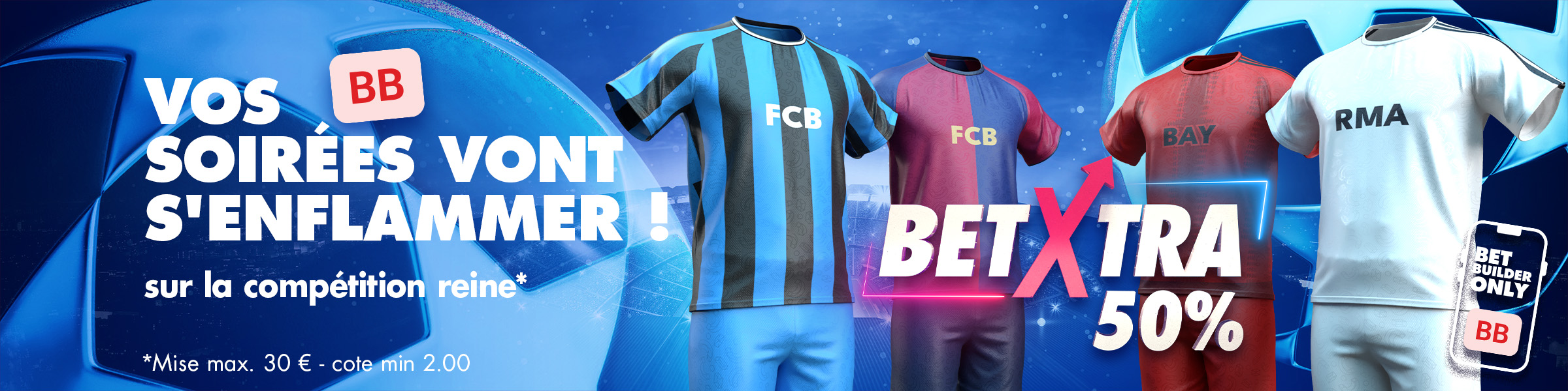 BetXtra BetBuilder Champions 1/8eme