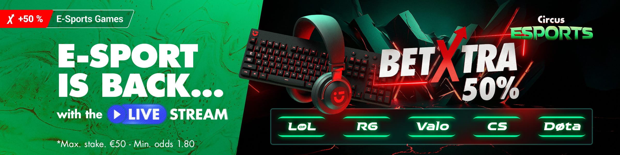 BetXtra Esport BetXtra 50%