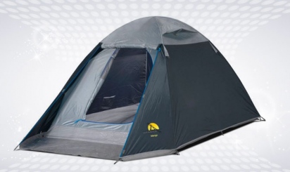 Blue foldable tent for 2 people