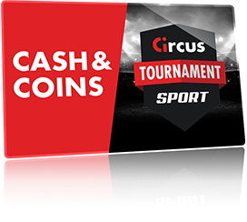 Coins en cash op het spel met de Circus-sporttoernooien